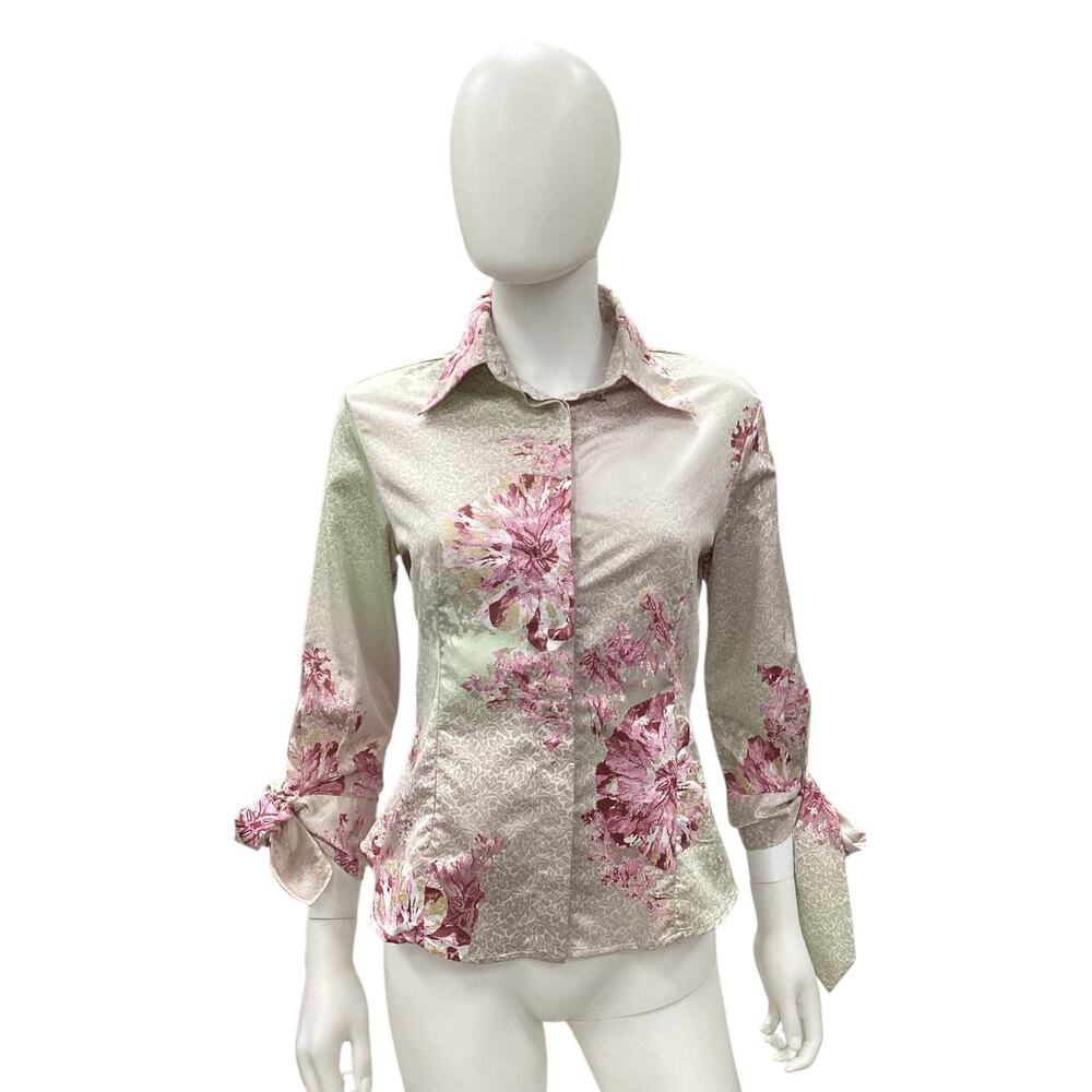 VTG 2006 just Cavalli Women’s Blouse Size 42 Silk Button-Up